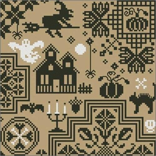 Quaker Jigsaw Halloween Night patterns Counted Cross Stitch 11CT 14CT DIY Chinese Cross Stitch Kits Embroidery Needlework Sets