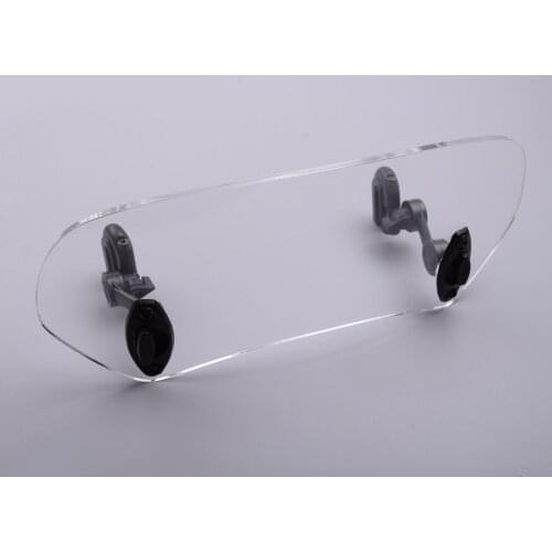 Adjustable Windshield Extension Clip On Windscreen Spoiler Wind Deflector Clear Motorcycle Fit for Honda Yamaha Suzuki Kawasaki