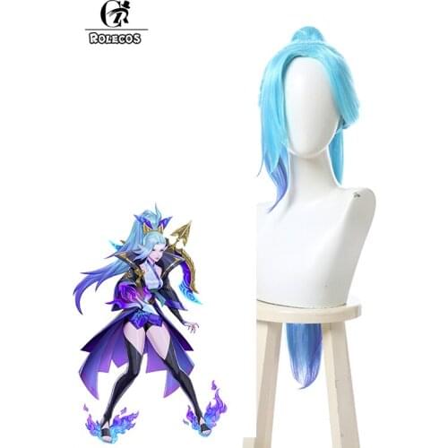 ROLECOS Game LOL Spirit Blossom Vayne Cosplay Wig Cosplay Hair Green Long Heat Resistant Synthetic Cosplay Hair