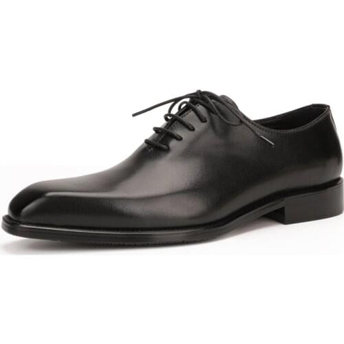 Handmade Mens Wedding Oxford Shoes Black Brown Leather Brogue Mens Dress Shoes Business Formal Shoes For Men