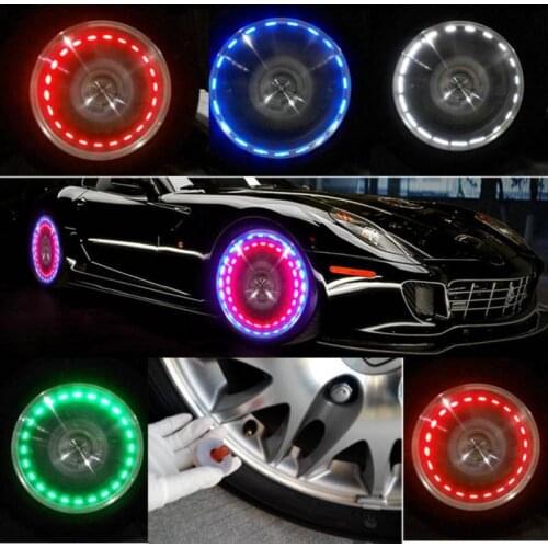 Universal Solar Energy Flash LED Light Wheel Light Air Caps Car-styling Tire Valve Caps Solar Energy LED Light 1piece