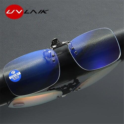 UVLAIK Anti Blue Light Reading Glasses Women Magnifier Clip on Presbyopic Eeyglasses Men Clips Lens Hyperopia +1.0 1.5 2.0 2.5