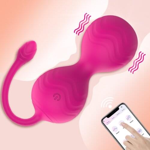 Vibrators APP Bluetooth Remote Control Vibrators G-Spot Massager Vaginal Tight Kegel Balls Pelvic Floor Trainer Jump Eggs Toys