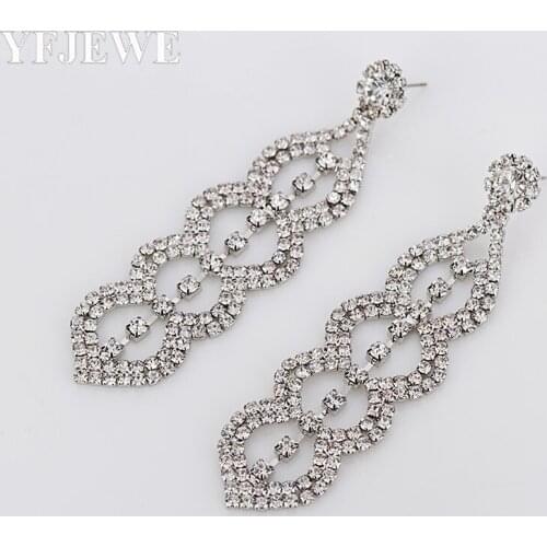 YFJEWE Brand New Fashion Jewelry Silver Plated Twist Shaped Drop Dangle Earring for Women Gift E164