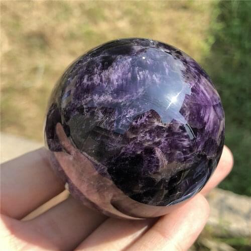 Natural Dreamy amethyst 40mm ~ 48mm quartz crystal ball reiki healing