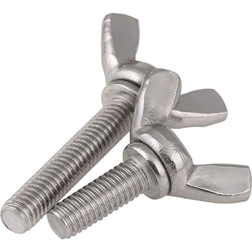 10PCS A2 Stainless Steel Butterfly Wing Screws M3 M4 M5 Wing Hand Bolt Fastener DIN316
