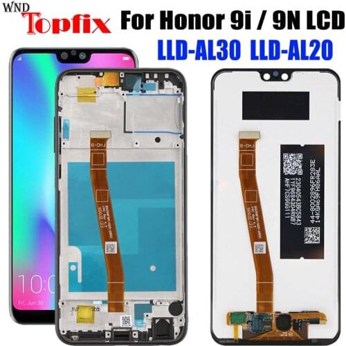 100% Tested for Huawei Honor 9i LCD Display Honor 9N Touch Screen Digitizer With Frame Replacement Honor 9i LLD-AL30 LLD-AL20