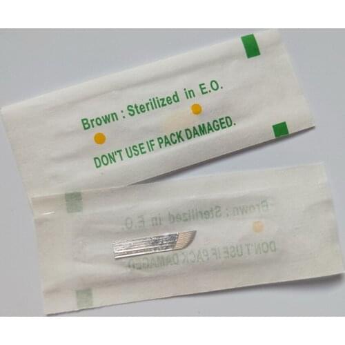 100pcs Permanent Makeup 0.25mm 17 pins Eyebrow Tattoo Needles 3D Embroidery Microblading Manual Pen Blades