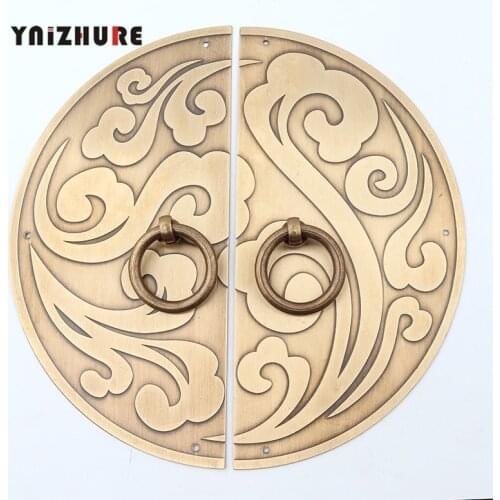 110-180mm High-grade Quality Copper Handle Chinese Antique Metal Furniture Accessories Round Door Cabinets for Door Knobs