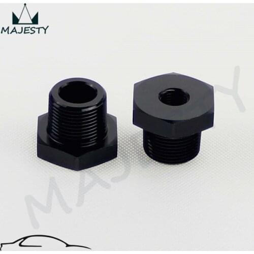 2pcs 3/4" Male x 1/4" Female NPT Thread Reducer Hex Bushing Pipe Fitting Alloy Black