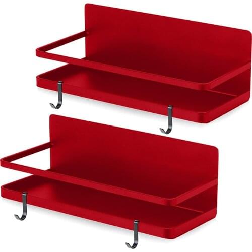 2 Pack - Magnetic Spice Rack, Fridge Organizer Shelf, Side Wall Refrigerator Storage for Spices, Utensils or Plates