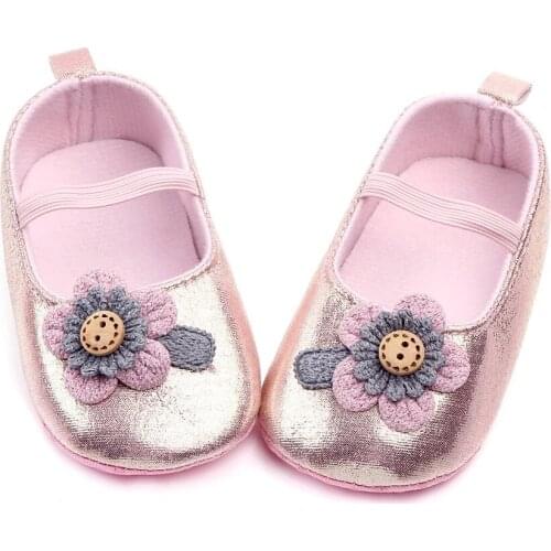 2020 Sun Flower Baby Shoes Soft Sole Baby Girl Shoes Anti-Slip First Walker Princess Baby Shoes