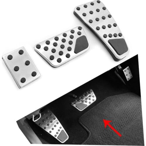 3Pcs Anti-Slip Car Gas Brake Foot Clutch Pedal Pad Cover Accessories Kits For 2009-2019 Dodge Ram 1500/2500/3500/4500/5500 LHD