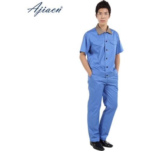 Ajiacn anti-Electromagnetic radiation custom short sleeve button work clothes monitoring room, substation EMF shielding clothing