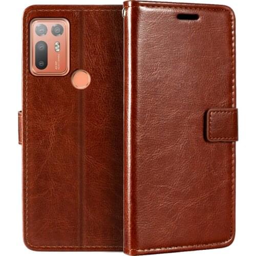 Case For HTC Desire 20+ Wallet Premium PU Leather Magnetic Flip Case Cover With Card Holder And Kickstand For HTC Desire 20 Plus