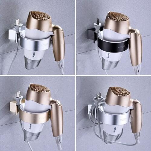 Bathroom Hair Dryer Holder Shelf Shower Caddy Organizer Rack Free Nail Glue Installation etagere salle de bain murale