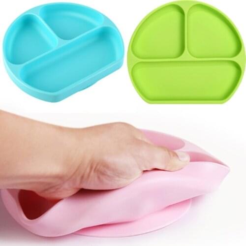 Childrens Dishes Baby Silicone Sucker Bowl Baby Smile Face Plate Tableware Set Smile Face Baby Tableware Set Kids Plate