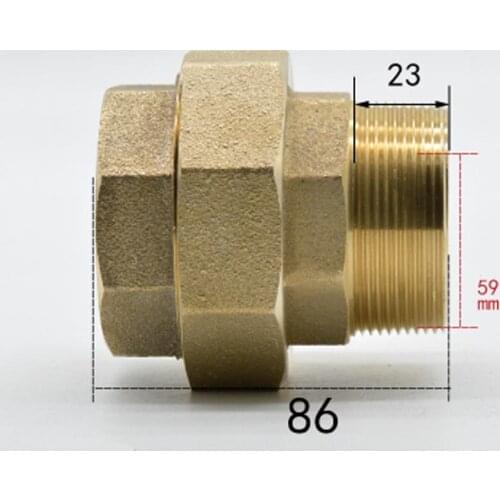 DN50 G 2" BSPP Female to Male Brass Socket Union Coupler Connector Adapter Water Gas Oil