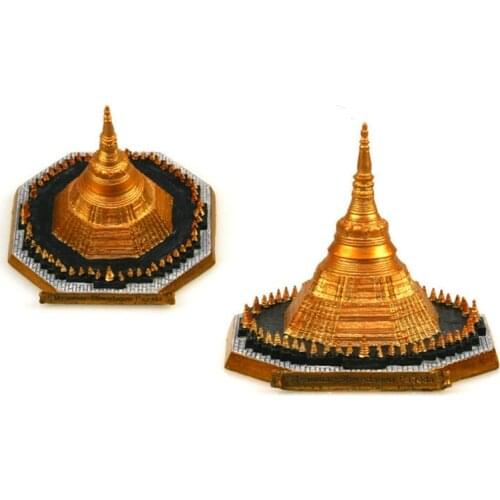 Hot Sale Shwedagon Pagoda, Yangon, Myanmar Creative Resin Crafts World Famous Landmark Model Tourism Souvenir Gifts Collection