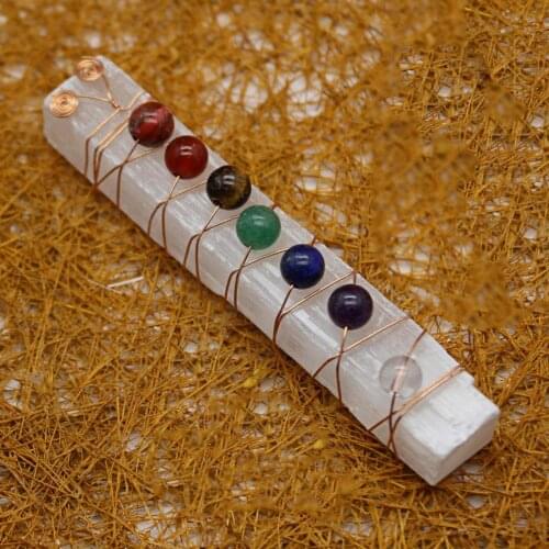 Round Beads Plaster Winding Ornament Colorful Natural Beads Pendant Craft Ornament