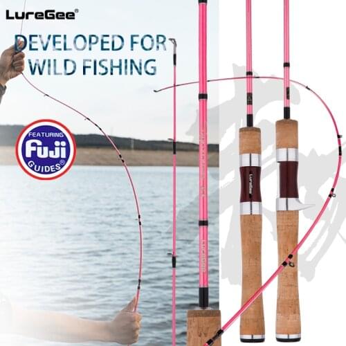 LureGee Unltralight Weight 83g UL Stream Trout Fishing Rod 3 PCS FUJI O Guides UL Power Micro Bait Casting Spinning Lure Rod