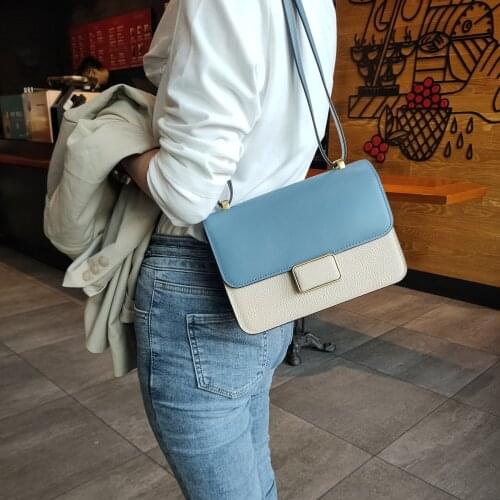 OUSSON New Design Small Square Leather Crossbody Bag Exquisite Female Messager Bag Fashion One-Shoulder Bag For Woman