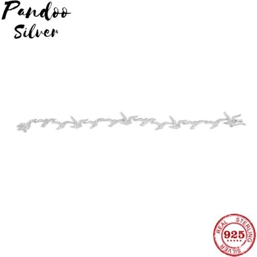 Fashion Charm Sterling Silver Copy 1:1 Copy,Adjustable Silver Les Hirondelles Swallow Bracelet Women 2021 Luxury Jewelry Gift