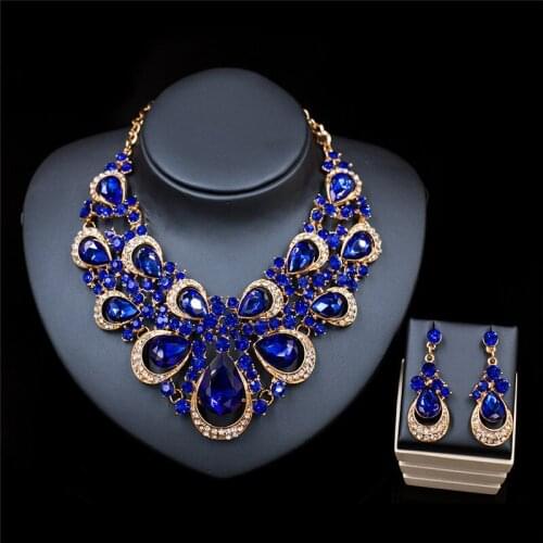 Fahion Jewelry Chunky Necklace Earrings Set Women Exaggerated Necklace Punk Collar Female Accessories