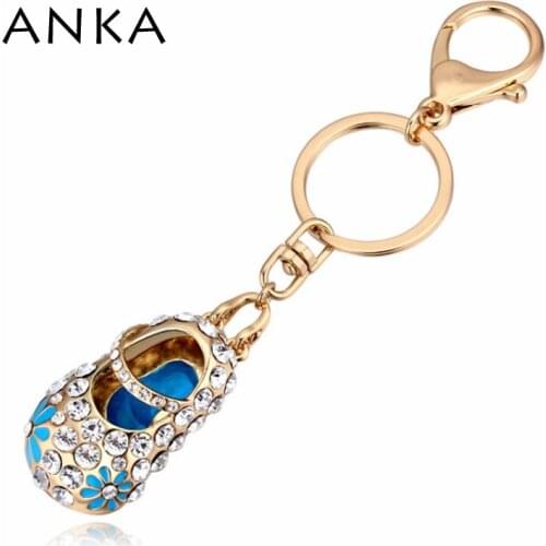ANKA Fashion Shoe Crystal Key Chain With Lucite Plated Gift For Women Nickel free lead free CE #122657