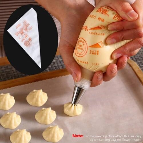 100Pcs/bag Disposable Piping Bag Icing Nozzle Fondant Cake Decorating Pastry icing nozzles Small Large Size Cake Tools