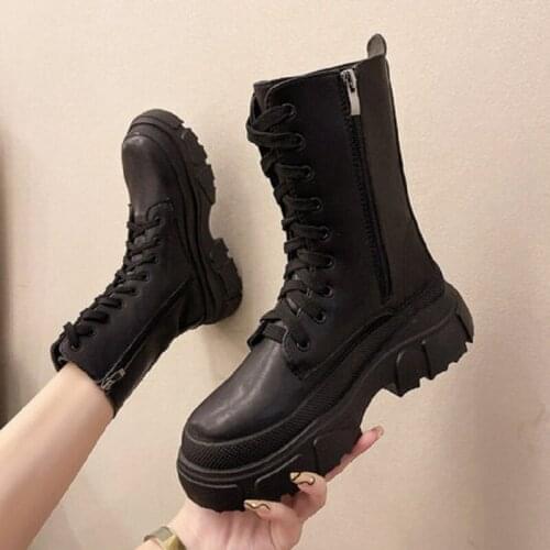 2021 autumn new Martin boots female wild British style fashion street style knight boots