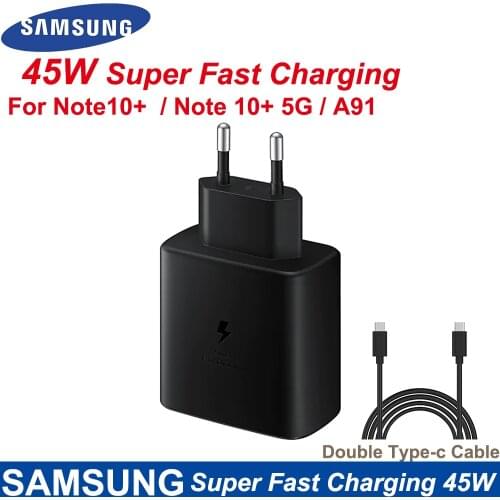 SAMSUNG Original 45W USB-C Super Adaptive Fast Charge Charger EP-TA845 For Samsung GALAXY Note 10 Plus Note10Plus 5G A91 Note10