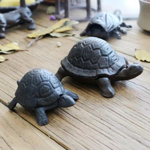 Creative Personality Retro European Style Cast Iron Storage Tank Animal Tortoise Ornament Key Box Home Decoration Ashtray