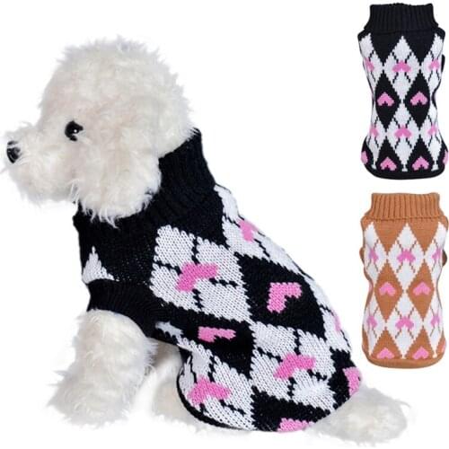 Autumn Winter Cat Dog Sweater Warm Pet Knitting Clothing for Small Dogs Chihuahua Yorkies Pet Puppy Dog Pullover Pet Outfits