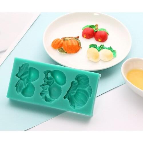 Vegetable Fruit Silicone Mould Diy Chocolate Mold Cake Decoration Fondant Molds Kitchen Bakeware Baking Cooking Clay Tool