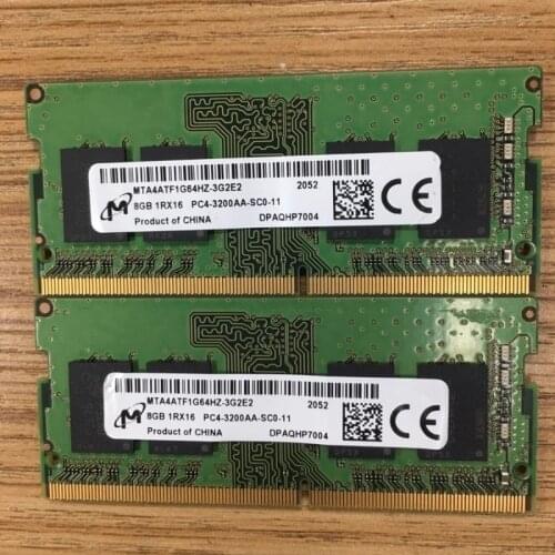 Micron RAMS DDR4 8GB 3200MHz Laptop Memoria ddr4 8GB 1RX16 PC4-3200AA-SCO-11 DDR4 3200 8GB Laptop memory