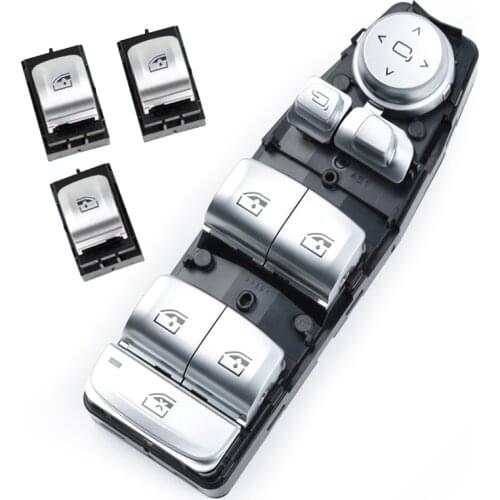 Car door window switch for BMW F10 F30 F32 F40 F25 F01 F02 black chrome window button for BMW F series 61319179915 61319179913