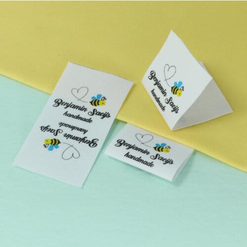 Sewing labels / Custom brand labels, Clothing labels, Sewing, Fabric 100% cotton, custom text (FR101)