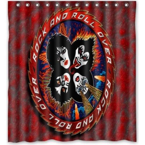 Popular Red Bloody Shower Curtains Kiss Waterproof Bathroom Curtain Polyester Fabric Bath Curtain Shower Decor Sets