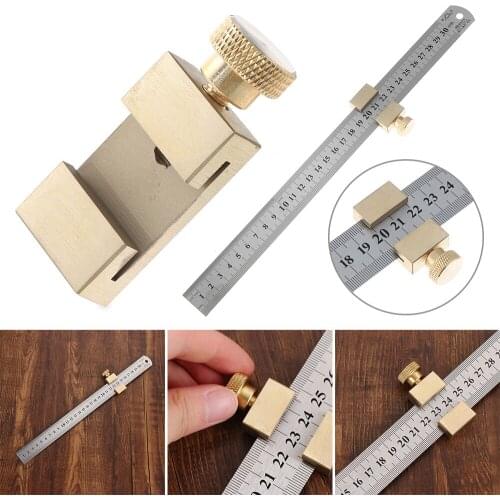 Ruler Positioning Block 0-300mm Woodworking T-Type Line Scriber Cutting Marking Gauge Locator Measuring Carpenter DIY Tools