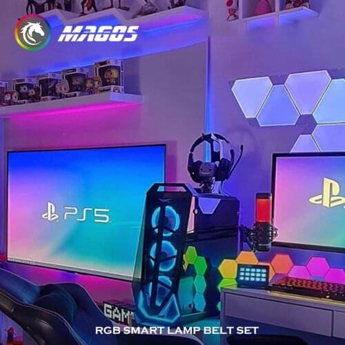 LED Background Light Strip Set For Computer Display/ TV, 5050RGB, USB 5V 44 Keys RF Control, PC Gamer DIY Computer Lighting