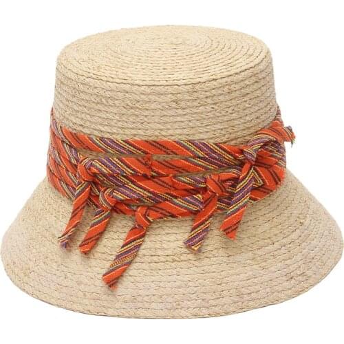 Fashion Sun Hat Wide Brim Summer Hats For Women Beach Panama Straw Bucket Hat Femme Shade Hat