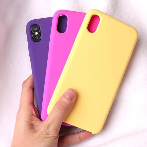 Ikase Store Original Liquid Silicone Phone Case For iPhone XS Max XR X 8 7 6 6S Plus silicone Cover For Apple 8Plus 7Plus 6plus