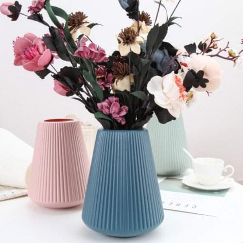 Nordic Small Vase Imitated Jardiniere Ceramic Vase Plastic Jardiniere Glaze Vase Decoration