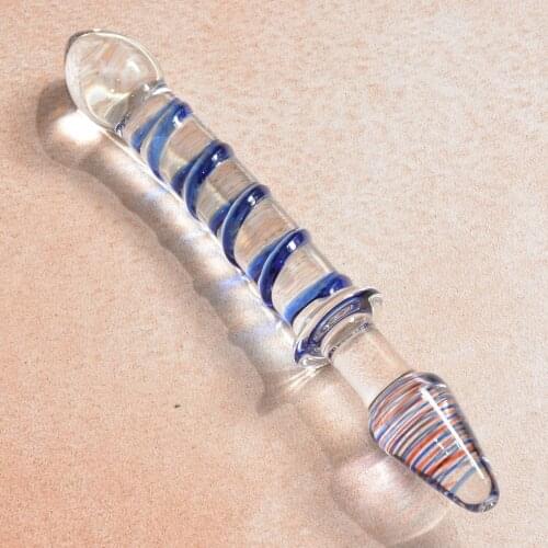 Glass Dildo Pyrex Crystal Double Head Penis Fake Dick Sex Toys For Woman Men Glass Butt Anal Plug Adult Sex Products Shop