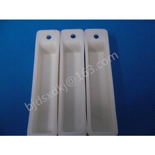 100*24*17mm / 99.3% alumina crucible / Boat / hole in one side/ corundum crucible / Al2O3 ceramic crucible / Sintered crucible