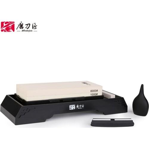 GRINDER 4Pcs/set 6000/1000Grit sharpening stone Single-side grindstone kitchen knife sharpener whetstone TG8610 TAIDEA