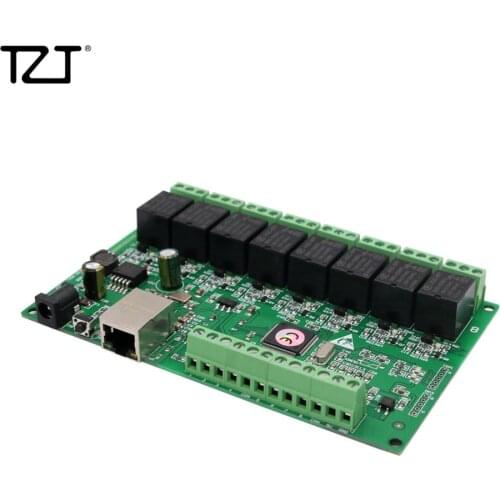 TZT 8 Channel Relay Network IP Relay Web Relay Dual Control Ethernet RJ45 interface