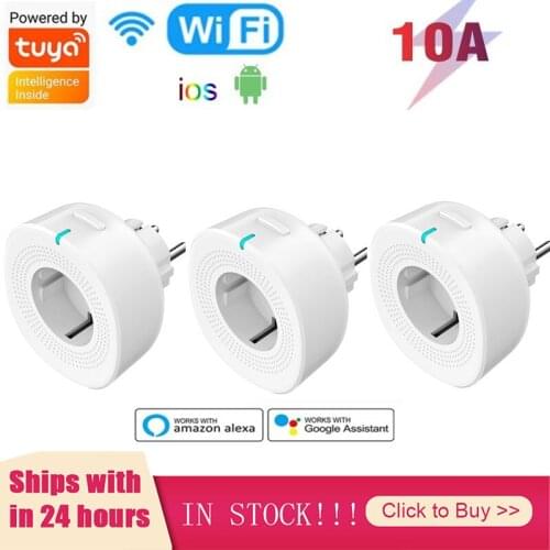 Wifi Smart Power Socket EU Outlets Plug With 2 USB Charging Port Smart Plug Support Work With Alexa Google Home Assistant