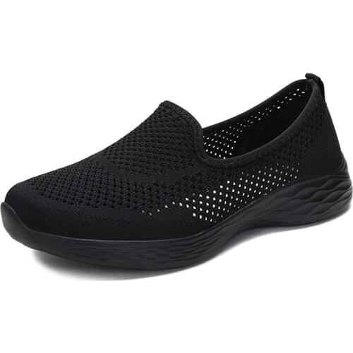 Spring old peoples cloth shoes womens middle-aged and old peoples walking shoes soft bottom non slip womens breathable old p